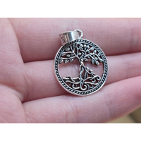 Echt zilveren hanger levensboom